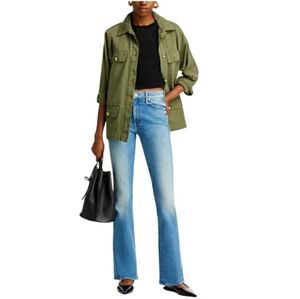 MOTHER the outsider sneak high rise Flare Jeans